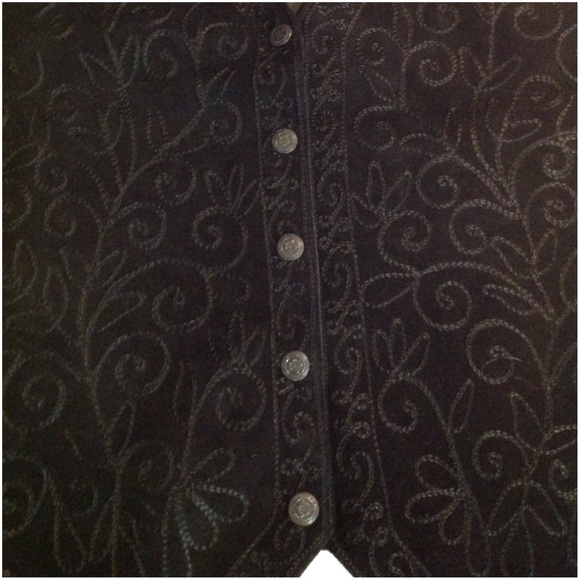 Women's Vtg Sz L Jane Ashley Leather Suede Vest - Picture 5 of 7